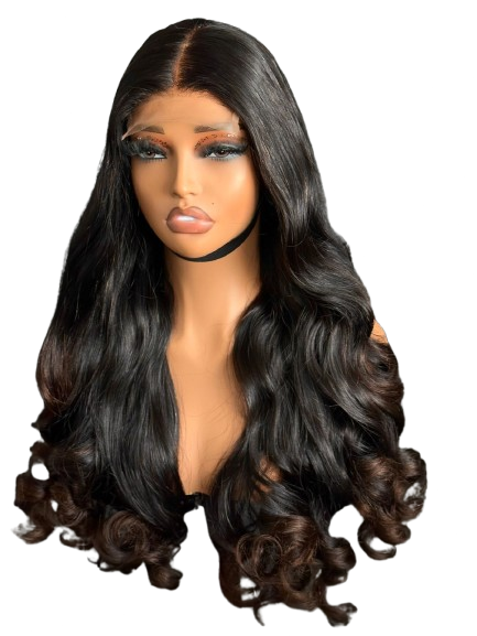 24" Black Brown Ombre 5by5